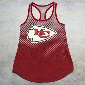 Nike Kansas City Chiefs Athletic Cut Womens XS Red Grey Polka Dot Tank Top